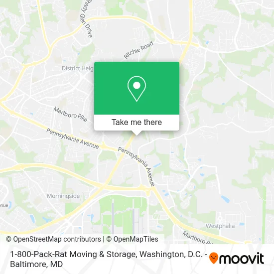 1-800-Pack-Rat Moving & Storage map