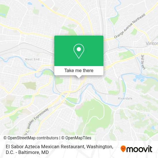 El Sabor Azteca Mexican Restaurant map