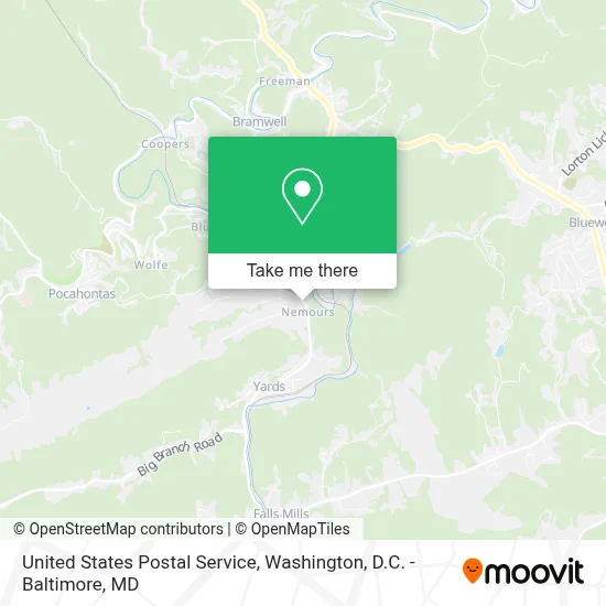 United States Postal Service map