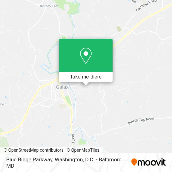 Blue Ridge Parkway map