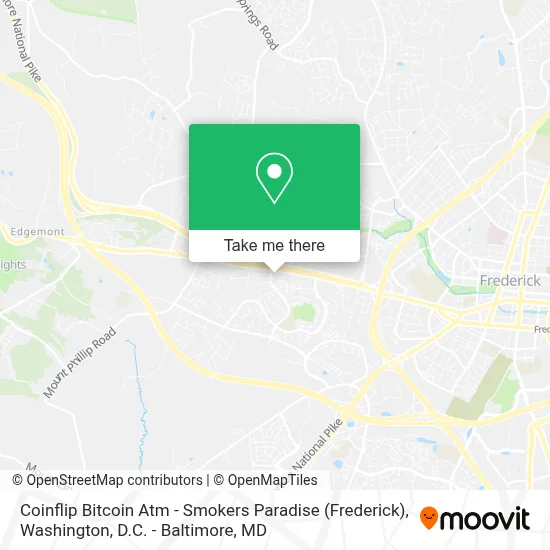 Coinflip Bitcoin Atm - Smokers Paradise (Frederick) map