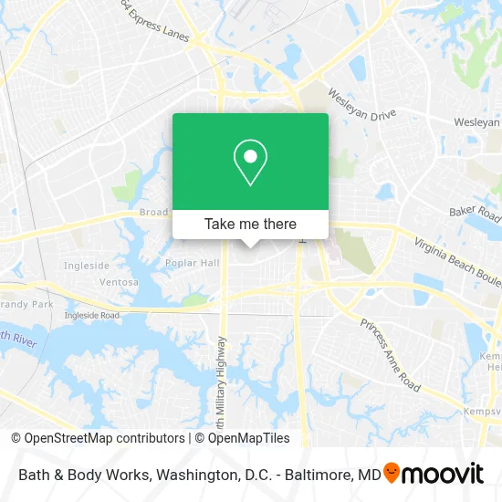 Bath & Body Works map
