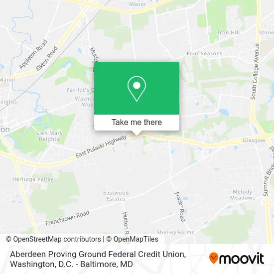Aberdeen Proving Ground Federal Credit Union map