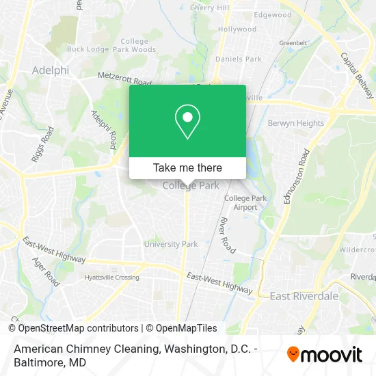 American Chimney Cleaning map