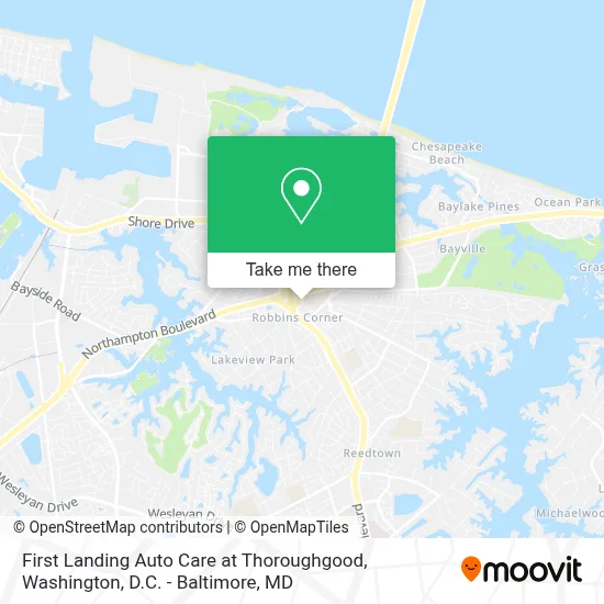 First Landing Auto Care at Thoroughgood map