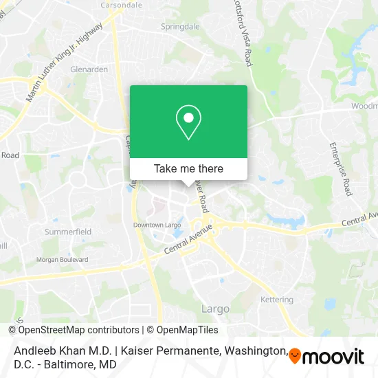 Andleeb Khan M.D. | Kaiser Permanente map