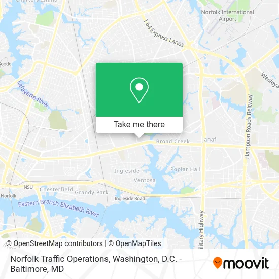 Norfolk Traffic Operations map