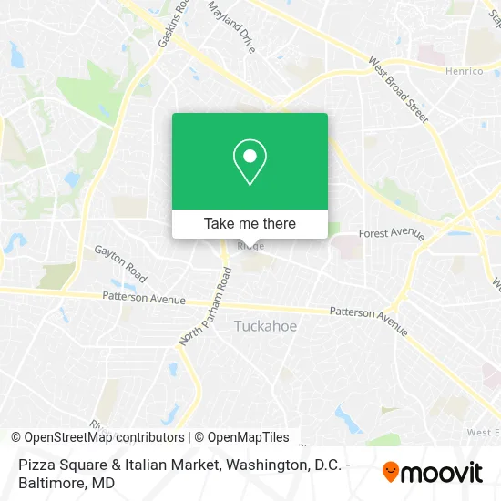 Pizza Square & Italian Market map
