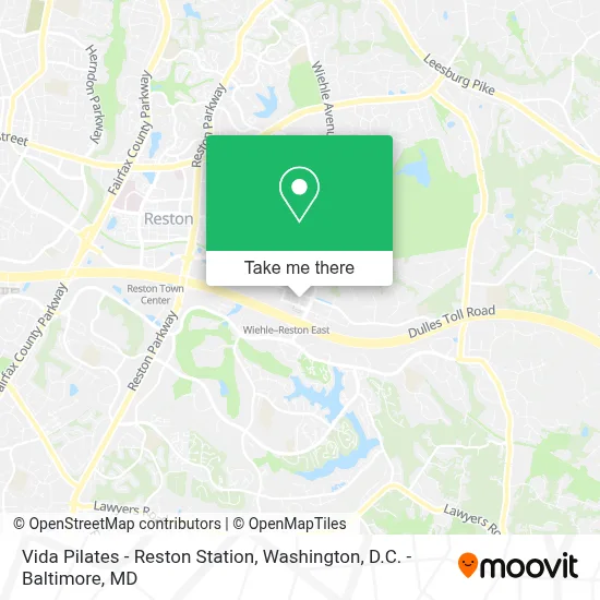 Vida Pilates - Reston Station map