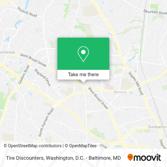Tire Discounters map