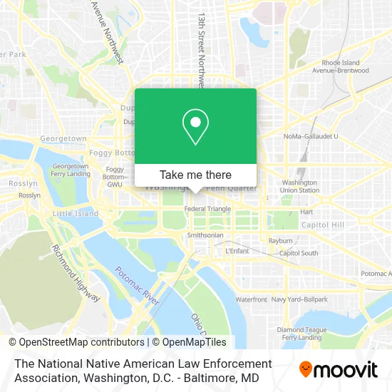 The National Native American Law Enforcement Association map