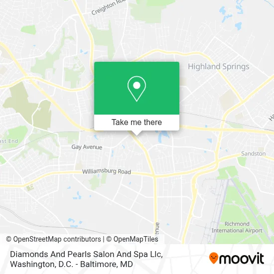 Diamonds And Pearls Salon And Spa Llc map