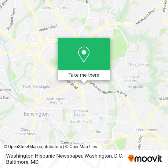 Washington Hispanic Newspaper map
