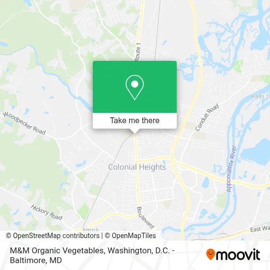 M&M Organic Vegetables map