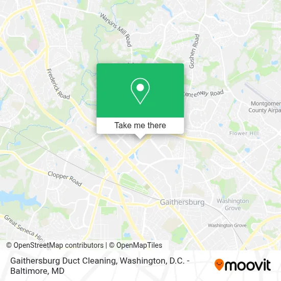 Gaithersburg Duct Cleaning map