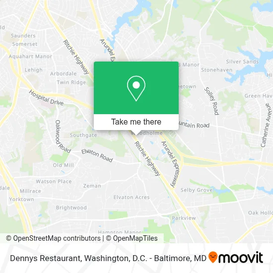 Dennys Restaurant map