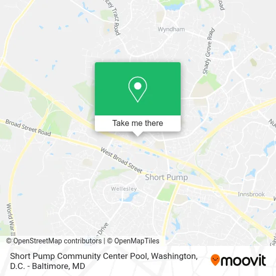 Short Pump Community Center Pool map