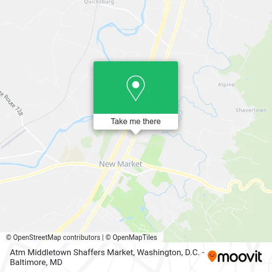 Atm Middletown Shaffers Market map