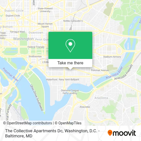 The Collective Apartments Dc map