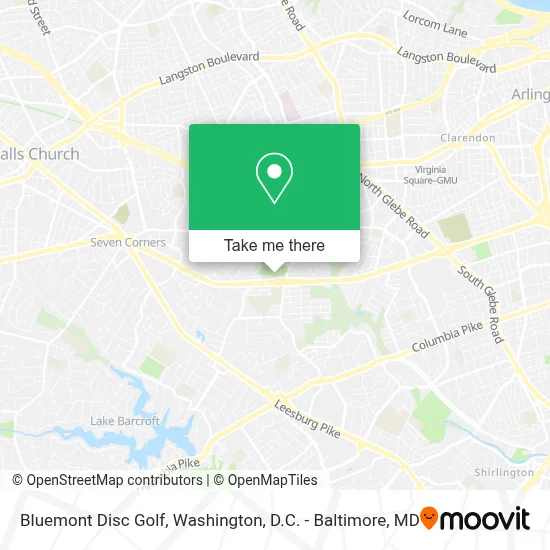 Bluemont Disc Golf map