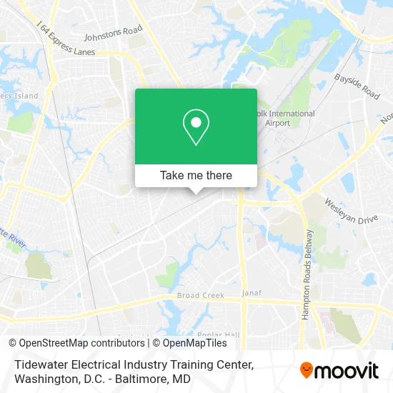 Tidewater Electrical Industry Training Center map