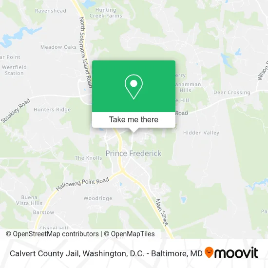 Calvert County Jail map