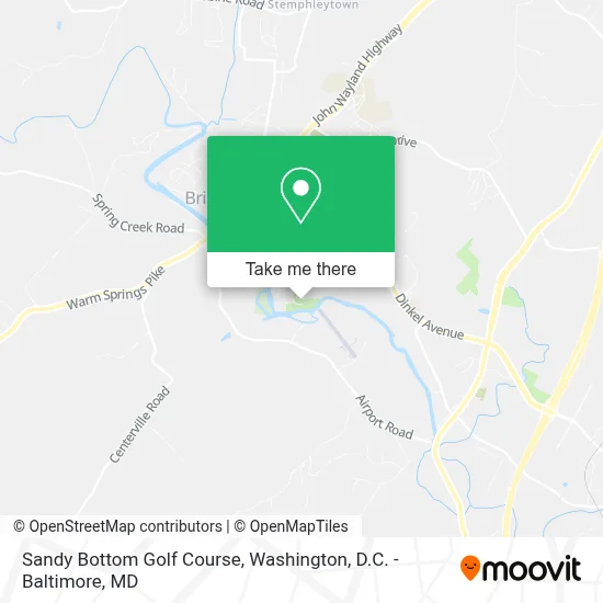 Sandy Bottom Golf Course map