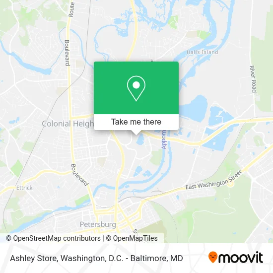 Ashley Store map