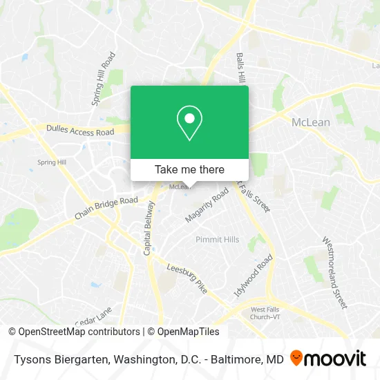 Tysons Biergarten map