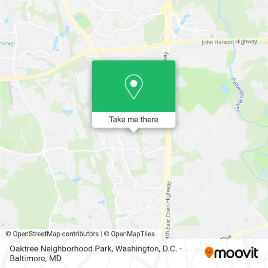 Oaktree Neighborhood Park map
