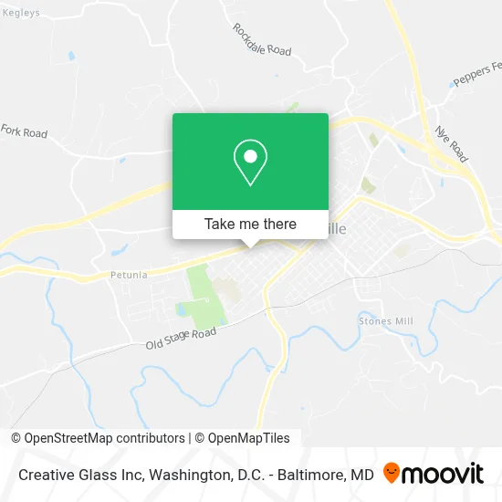 Creative Glass Inc map