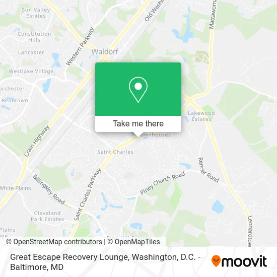 Great Escape Recovery Lounge map