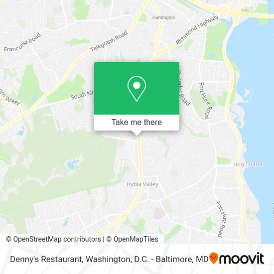 Denny's Restaurant map