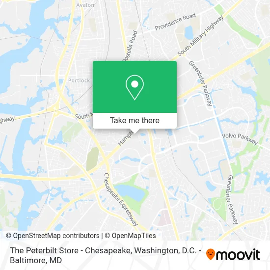 The Peterbilt Store - Chesapeake map