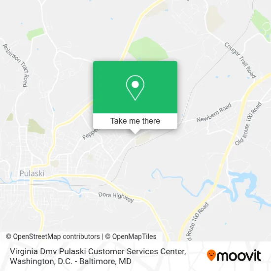 Virginia Dmv Pulaski Customer Services Center map