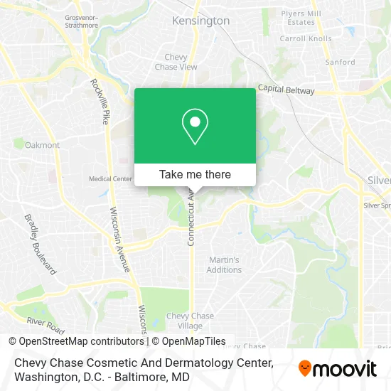 Chevy Chase Cosmetic And Dermatology Center map