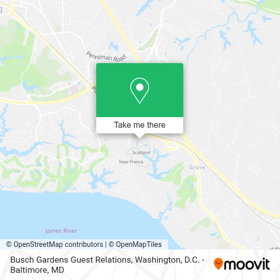 Busch Gardens Guest Relations map