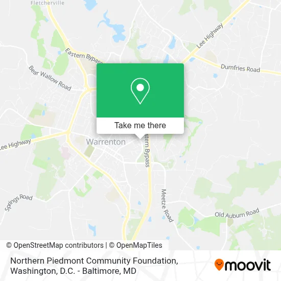 Northern Piedmont Community Foundation map