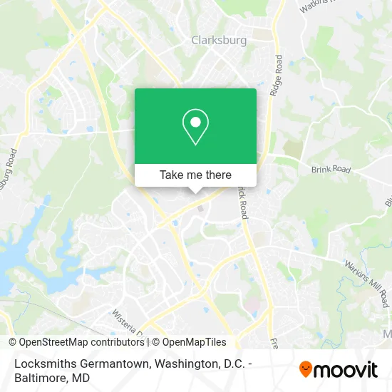 Locksmiths Germantown map
