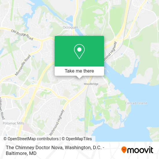 The Chimney Doctor Nova map