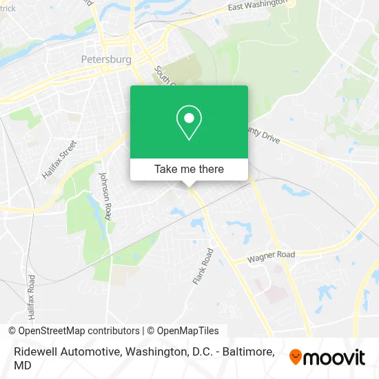 Ridewell Automotive map