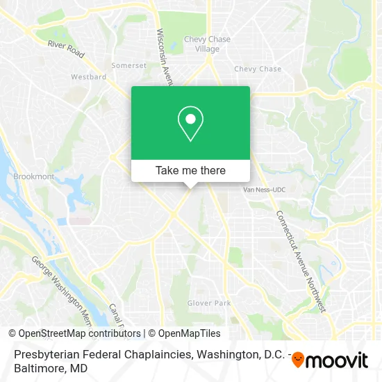 Presbyterian Federal Chaplaincies map