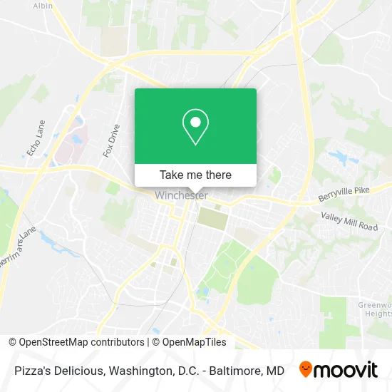 Pizza's Delicious map