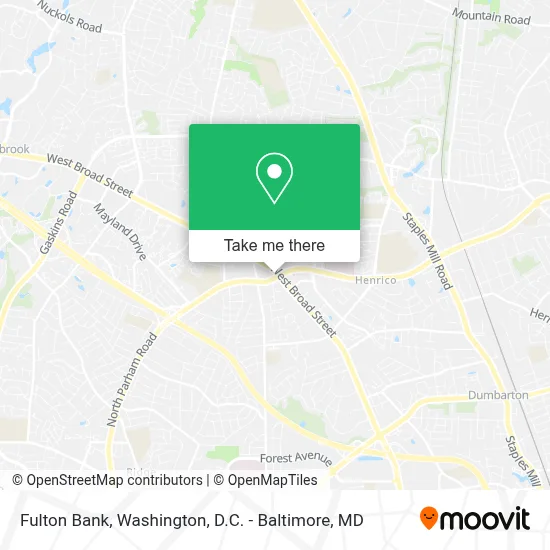 Fulton Bank map