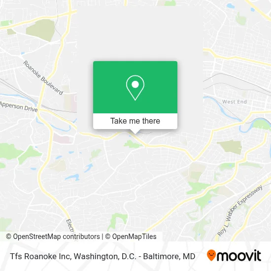 Tfs Roanoke Inc map