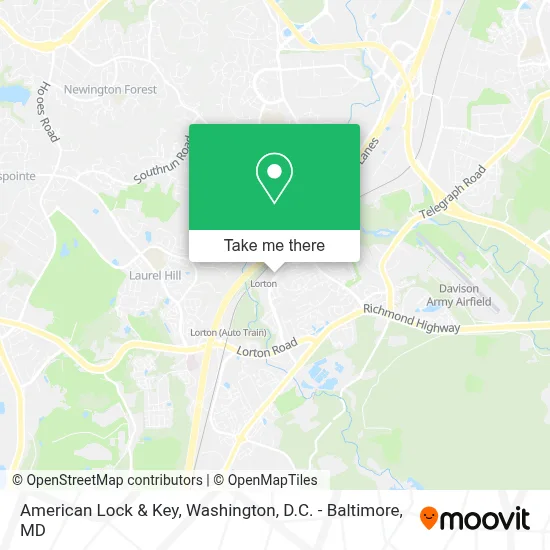 American Lock & Key map