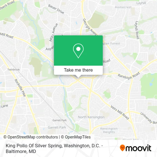King Pollo Of Silver Spring map