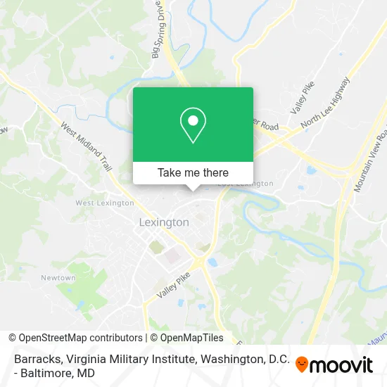 Barracks, Virginia Military Institute map