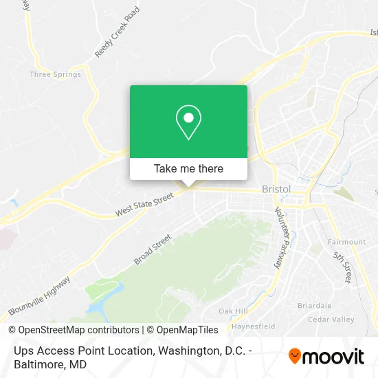 Ups Access Point Location map