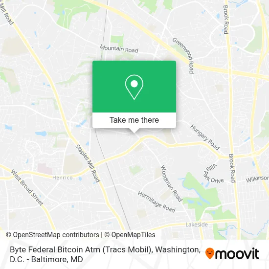 Byte Federal Bitcoin Atm (Tracs Mobil) map